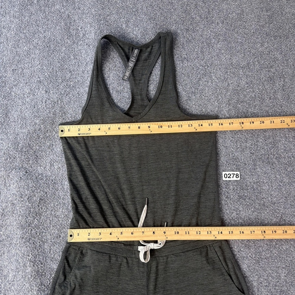 Vuori Lux Jumpsuit Womens XS Heather Gray Racerback Jogger Drawstring Pockets - Picture 6 of 10